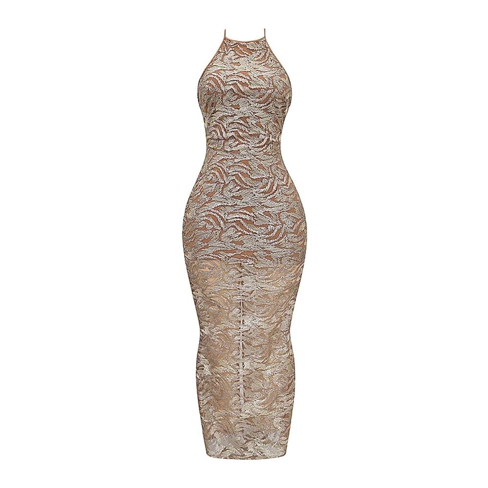 House of CB Giada Maxi Dress Gown Small Embroidered Sequin Formal Cocktail Party - Picture 6 of 16